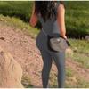 Women's Solid Color Sleeveless Vest Jumpsuit Threaded Square Neck Backless Hip Lifting Slim Sports Jumpsuit