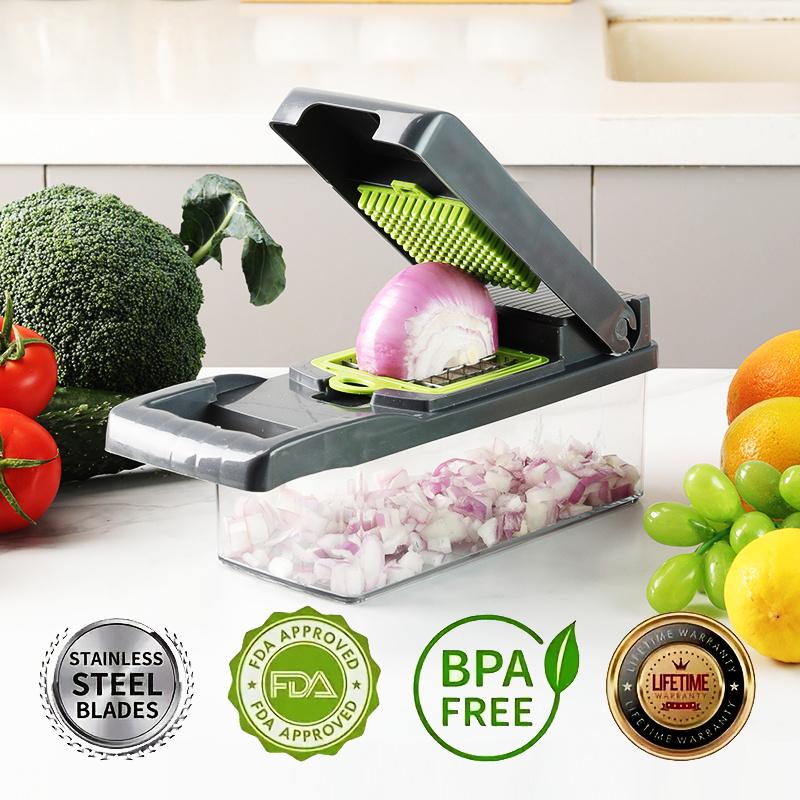 Factory Kitchen Accessories Metal 1 Food Cutter Veggie Onion Chopper Mandoline Slicer Multifunctional Vegetable Cutter