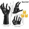 Halloween Wall Decorations Creepy Hands Candles Holder Wall Hanging Hook Collection Scary Ghost Hand Storage Shelf Decor