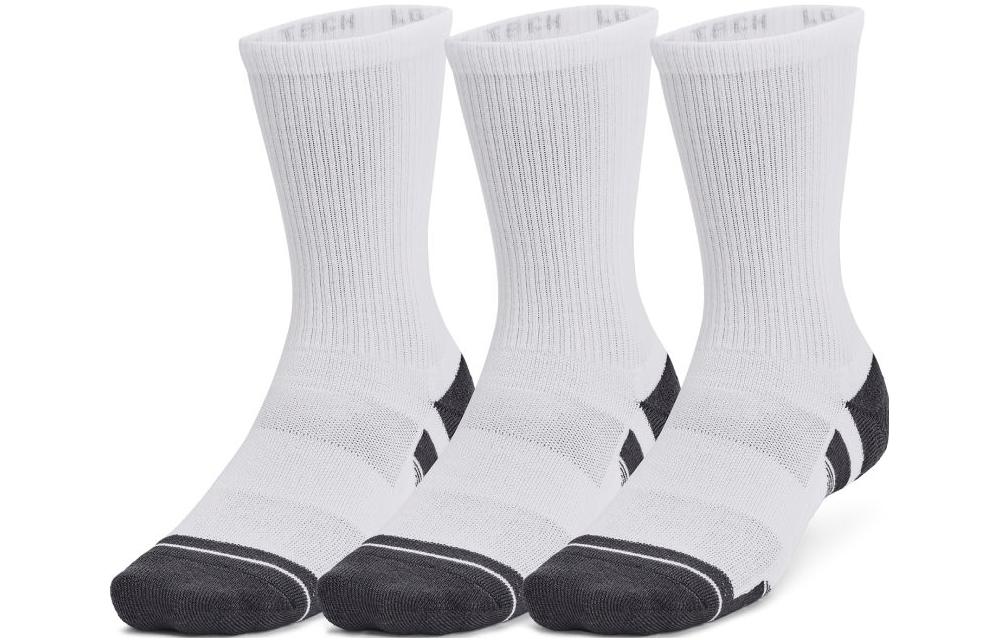 Under Armour Crew Socks Unisex 3 Pack White 1379512-100 L