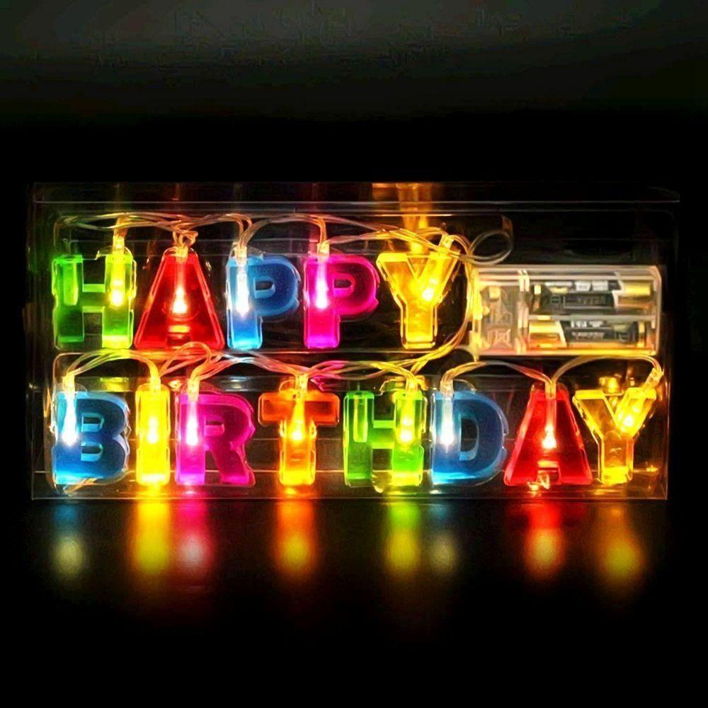 Colorful Color LED Letter Lamp Romantic Birthday Party Decorative Lights  For Birthday Party Decor