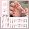 Long Press-On Nails With Adhesive Tabs Full Cover Fake Women INS Style Acrylic Nail Tips Reusable Wearable Art
