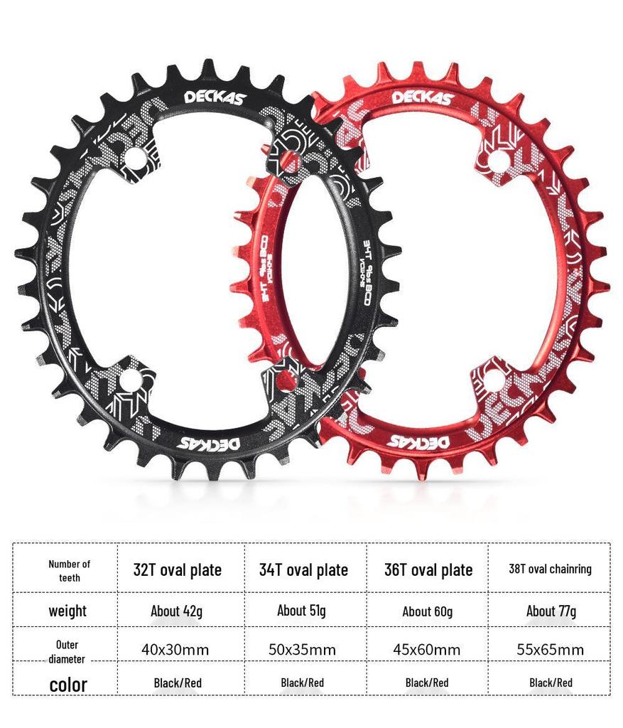 DECKAS BCD96 Round/Oval Chainring for XTR/M8000/M9000 Bikes