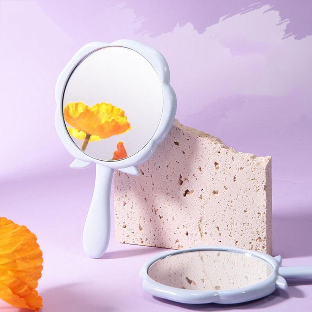 

3D Rose Makeup Mirror Plastic Handheld Mirror Cartoon Desktop Makeup Mirror Desktop