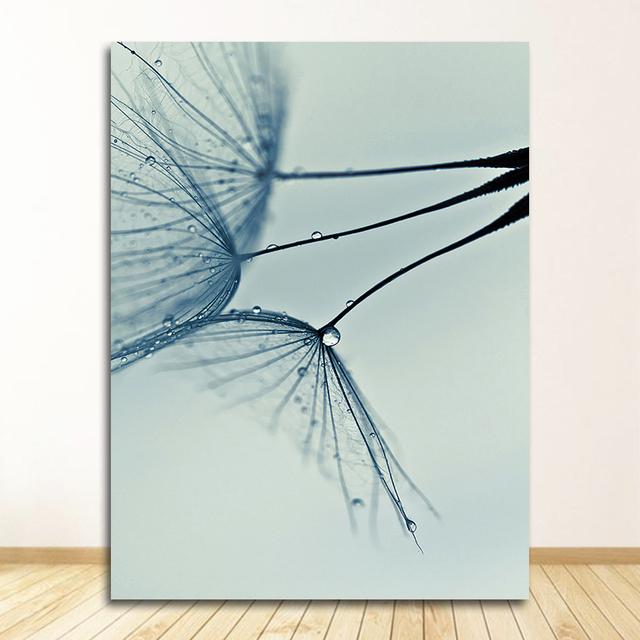 Wall Art Canvas Abstract Painting Picture Nordic Dandelion Flower S and Prints Living Room Scandinavian Black and White
