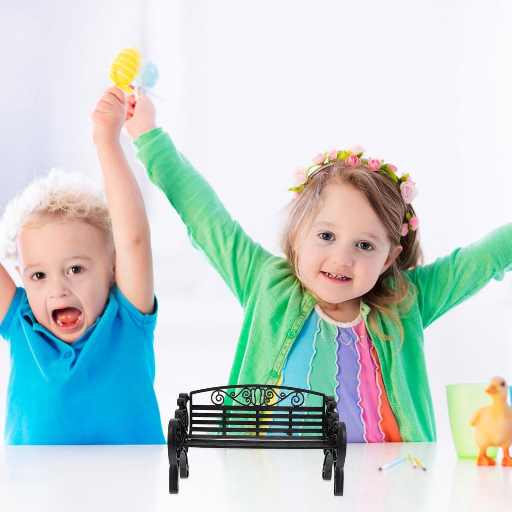 Ipetboom Miniature Made of Modelo with a Durable Perfect for Fairy and DIY Set of 2 Benches, Finish, Dollhouses, Gardens, Projects,