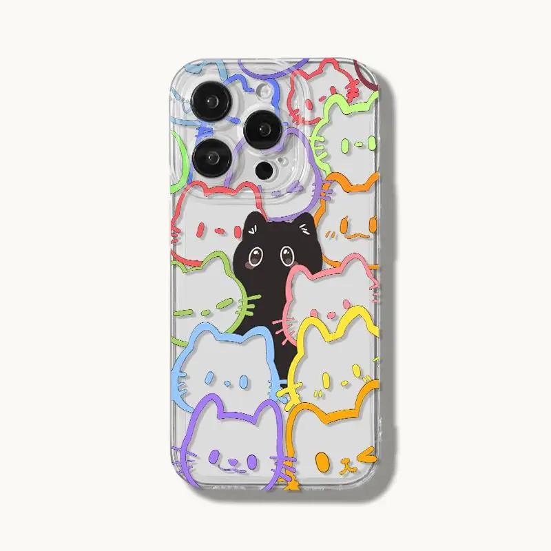 Cartoon Cute Cat Case for Samusng Galaxy S25 Ultra 5G S24 S22 S23 Plus Ultra S20 S21 FE A16 A54 A55 A35 A34 A53 A14 A32 Cover