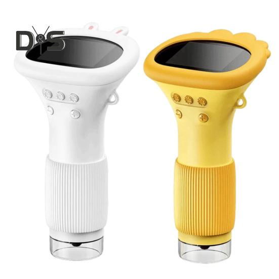 Kids Digital Microscope 1000X Mini Portable Pocket Microscope Camera with 2-Inch IPS Screen Built-in 8 LEDs Educational Science Experiment Magnifying