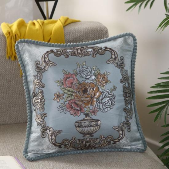 Jacquard High-precision Pillowcase Without Core, Light Luxury Pillow Bed, Bedside Cushion Embroidery Process