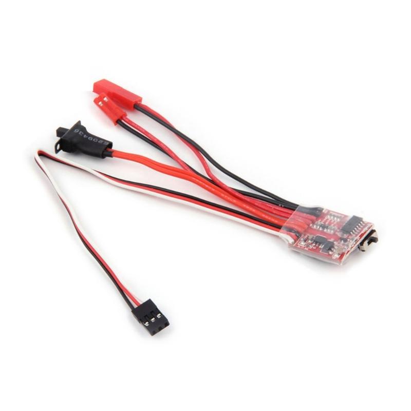 2kHz 20A Brush Motor Speed Controller with Brake for RCCar BoatTank 1/16 1/18 1/24 CrawlerAxial SCX24 AXI90081 AXI00002