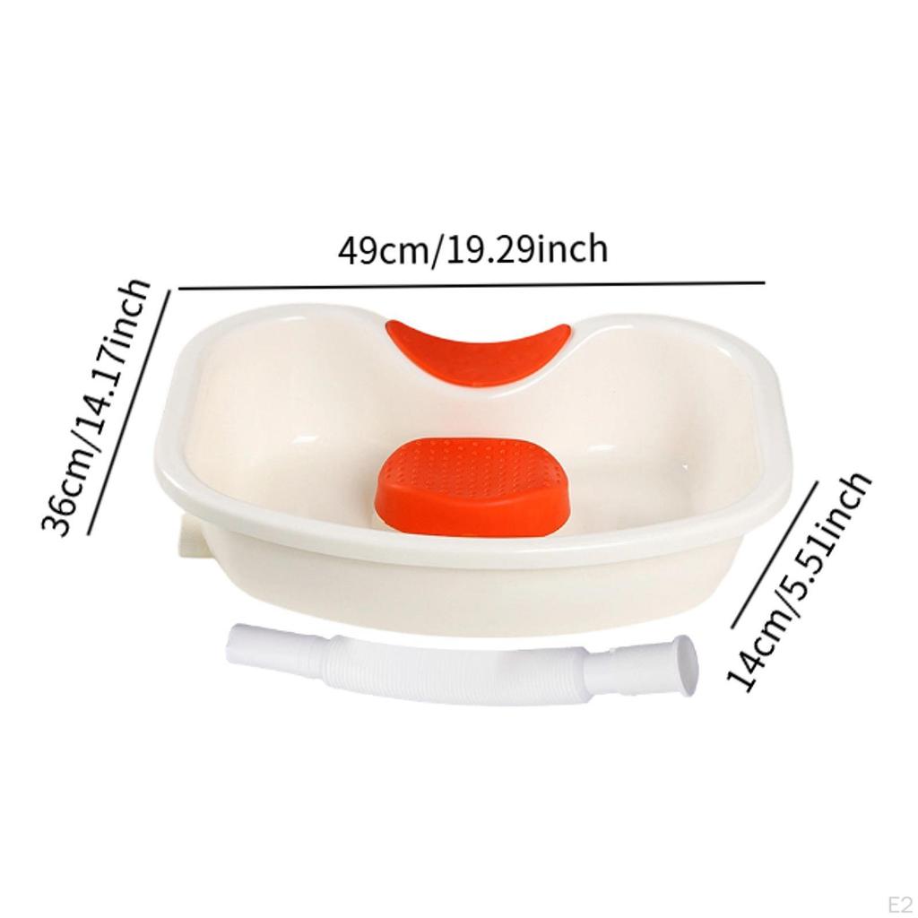 Hair Washing Basin Wash Tub Lightweight Smooth Edge Tray Shampoo Bowl for Bedroom Salon