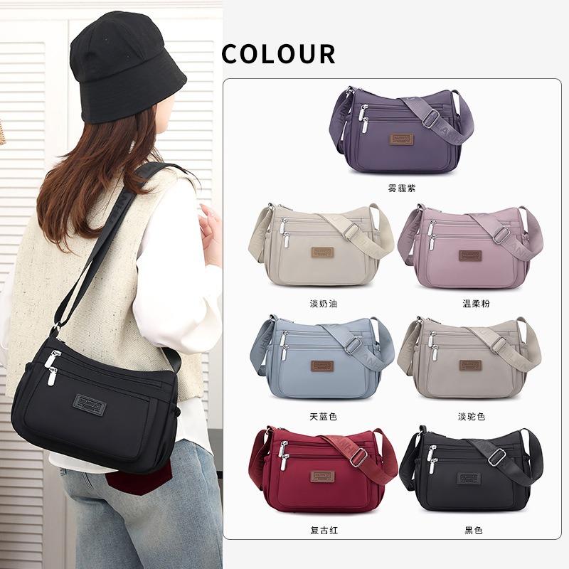 Mu Lanhu Casual Bag Spring New Lightweight Messenger Bag Trendy Multi-pocket Shoulder Nylon Women's Bag