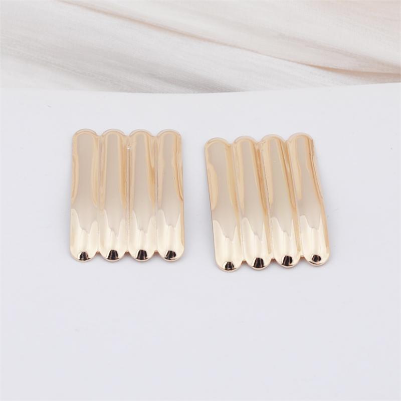 Trend Stripe Personalized Wave Gold Color Smooth Drop Earrings for Women Personality Fashion Geometry Jewelry Pendientes