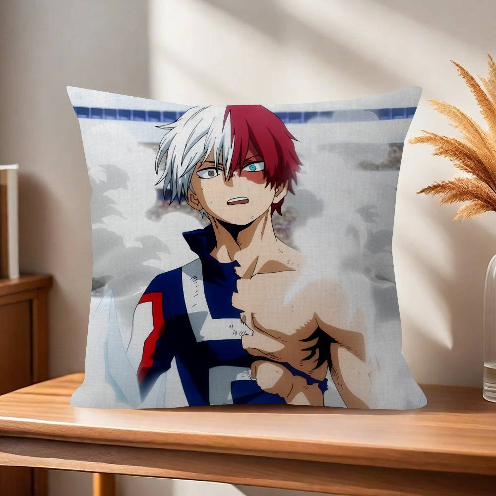 Anime M-My H-Hero Academia Shoto Todoroki  Cushion Cover Inches Farmhouse Decor Home Throw Pillow Covers for Couch Decorations