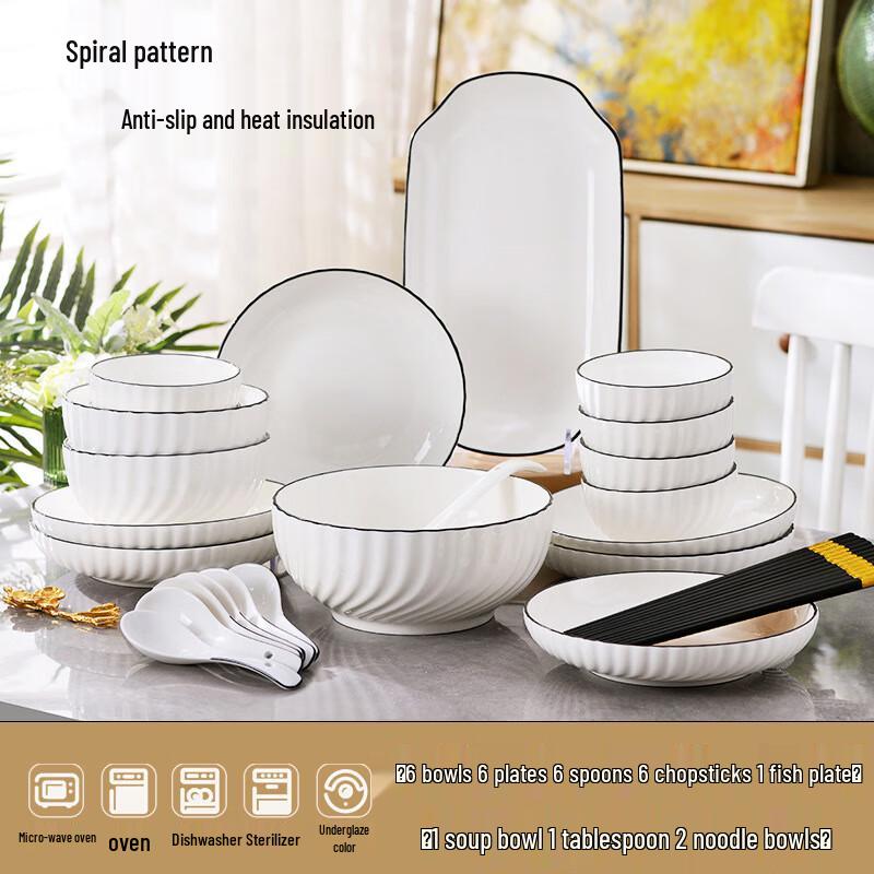 Jingdezhen Ceramic Home Dinnerware Set 29-Piece Set