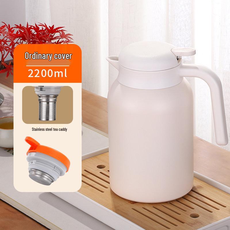 Insulated 1500ML Tea Pot with Divider, Slow Brew Kettle, Large Capacity Thermos for Home