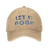 Let It Gogh Funny Vincent Van Gogh Starry Night Unstructured Baseball Caps Painting Distressed Denim Hats Soft Workouts Headwear