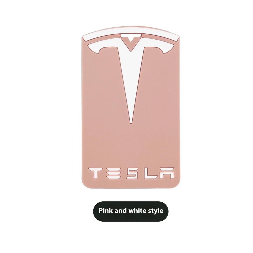 Autoaufkleber Tesla Silikon-Schlüsselkartenhalterhülle kompatibel mit Tesla Model 3/Model Y Schlüsselschutzhülle Zubehör