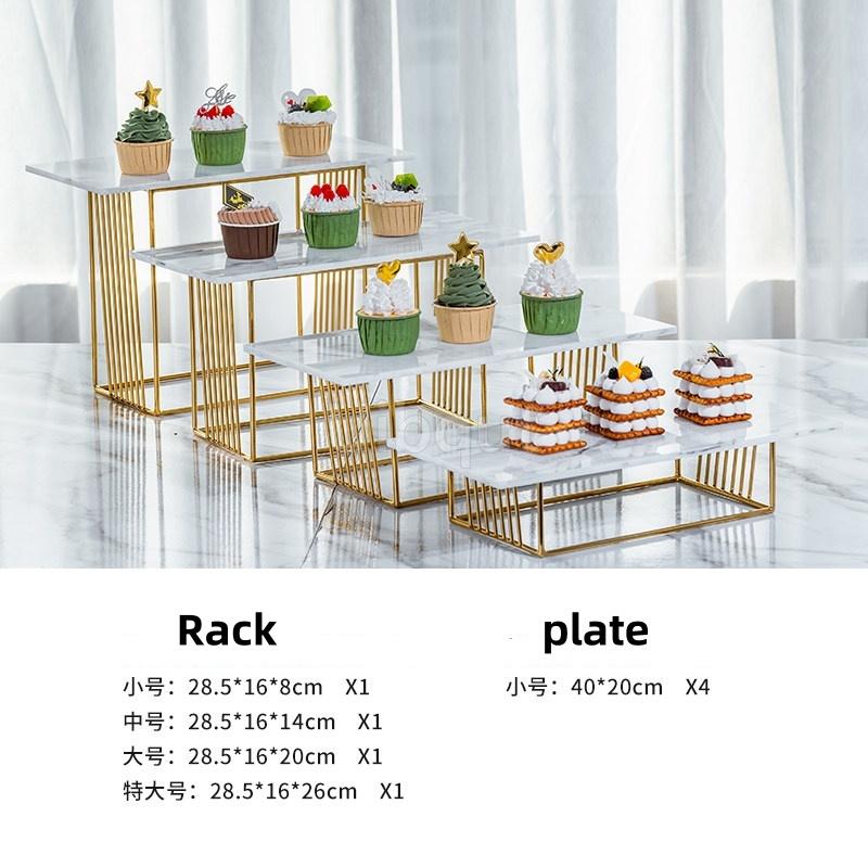 show exhibition Gold Shiny Cake rack sushi Snack Stand ceramic Plate Buffet Banquet Decor Wedding dessert table display holder