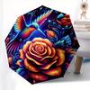 1pc Colorful Hummingbird Floral Illustration Umbrella with Plastic Handle,Suitable for All Seasons Home Travel Outdoor UmbrellaB1642