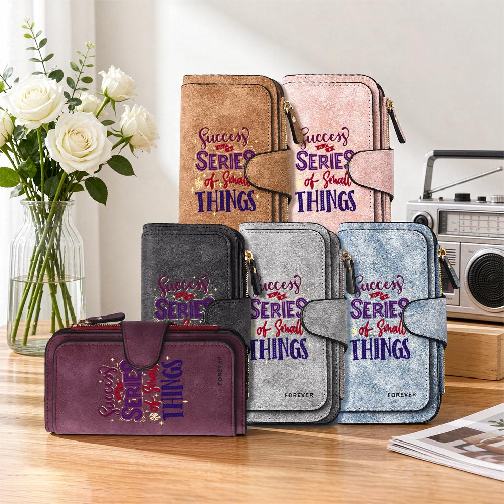 Inspirational Lettering Fashion Long Wallet Multi Card Slot Portable Purse