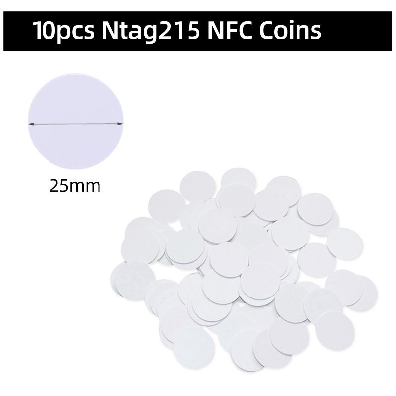 10pcs NTAG215 NFC Card Tag Can Written by Tagmo Works with Switch Available for All NFC Mobile Phone