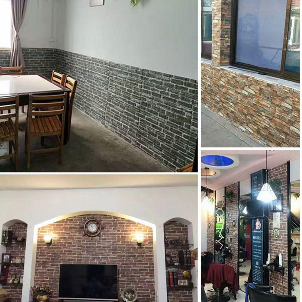 DIY 3D Imitation Brick Wall Stickers Background Wallpaper For Home Living Room Kitchen