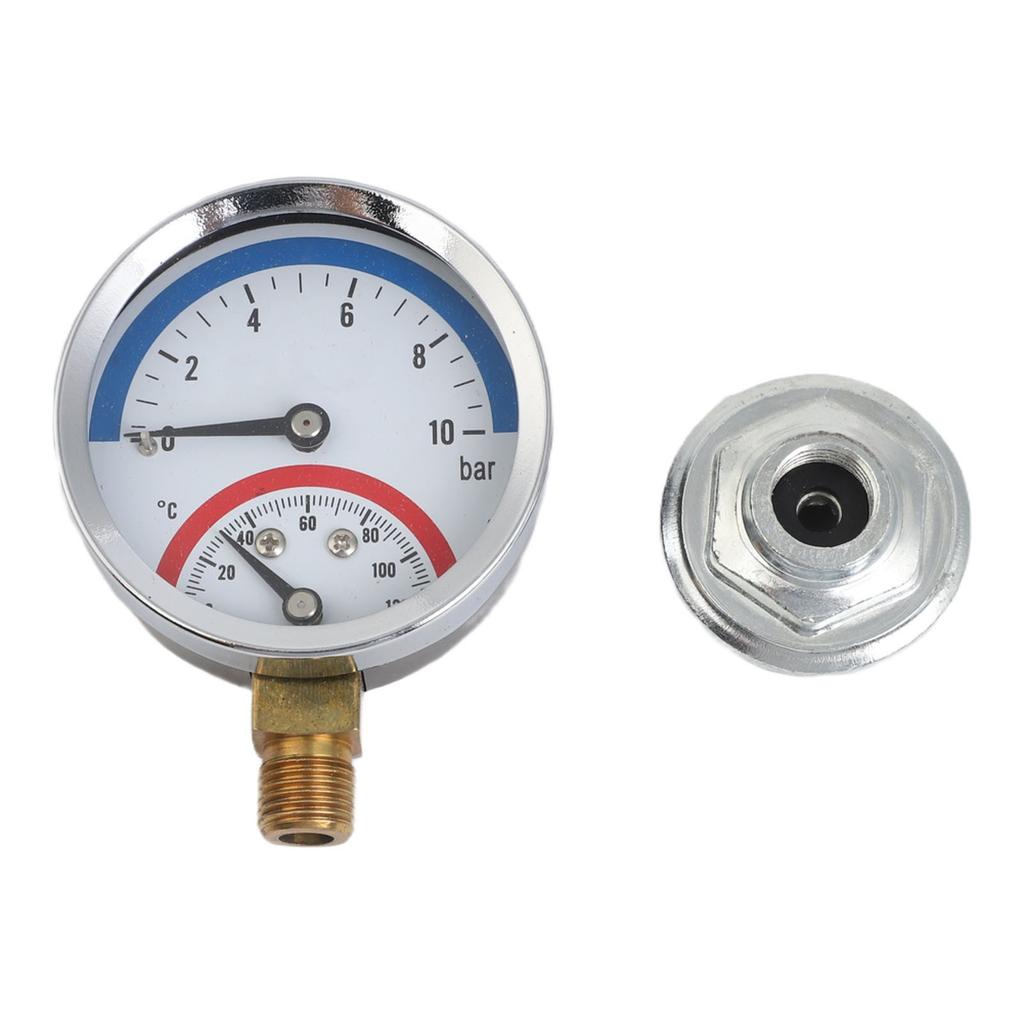 0-10 Bar Pressure Range Pressure Gauge Temperature Gauge DIY Friendly