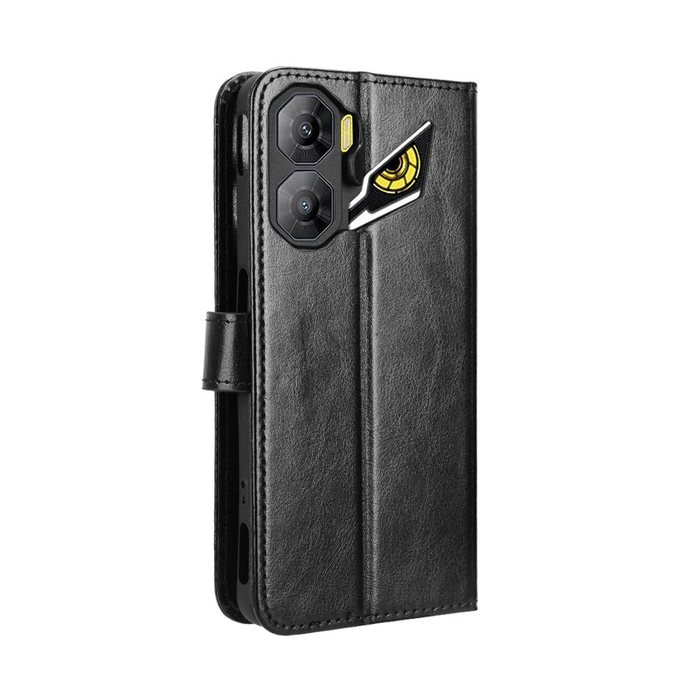 For ZTE nubia Neo 3 5G PU Leather Case with Strap Crazy Horse Texture Phone Wallet Cover