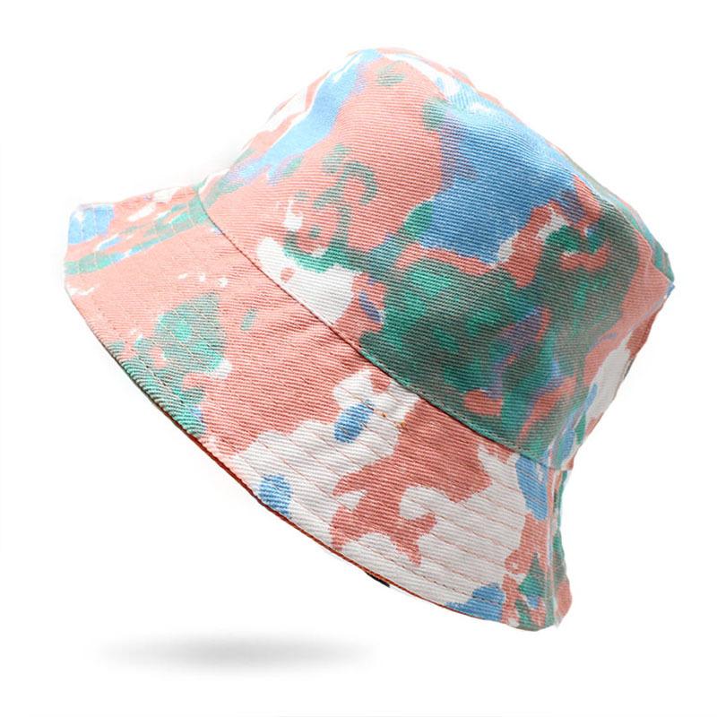 Tie-Dye Women'S Basin Hat Couple Men And Women Simple Sunshade Sunscreen Hat Four Seasons Printing Bucket Hat Tide