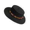 Retro flat top hat summer seaside beach sunshade sun protection straw hat vacation style sun hat children