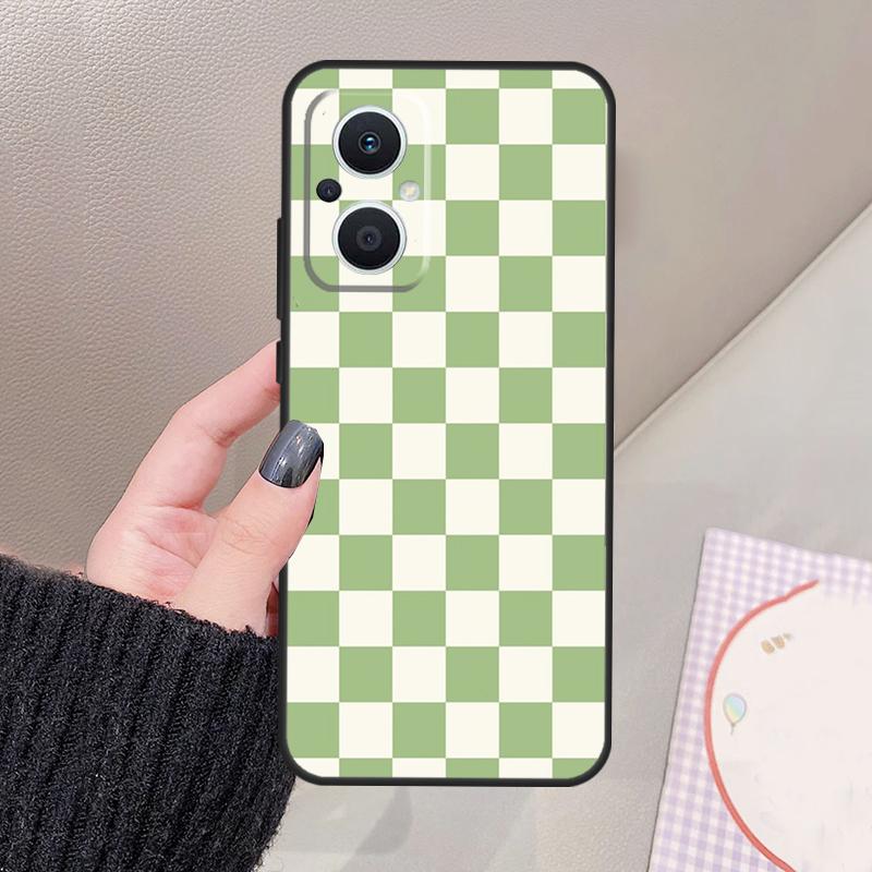Checkerboard Checkered Board Funda For OPPO Reno 13 F 14F 12F 10 11 12 14 15 Pro 7 8 Lite OPPO Find X9 X5 X6 X8 Pro Case