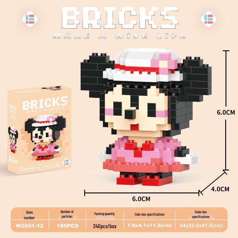 Cartoon Figurine Building Blocks: Kuromi, Cinnamoroll & Melody Rabbit - Educational Toy Blind Box for Kids