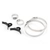 Racing Power Steering Fluid Reservoir Tank with Clamps Aluminium Alloy Fuel Cell Surge Tank Power Steering Oil Catch Can Tank