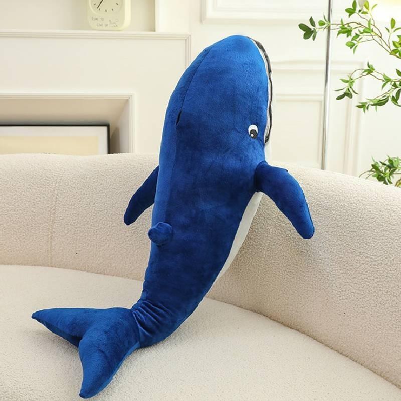 Adorable Blue Whale Plush Toy Soft And Cuddly Stuffed Animal Pillow For Girls And Boys