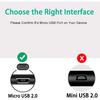 Cabo Micro USB Curto, Pacote com 2 USB A Macho para Micro B Carregador de Celular Android para Fire Stick, Roku TV Streaming Stick, Power Bank, Chromecast, PS4