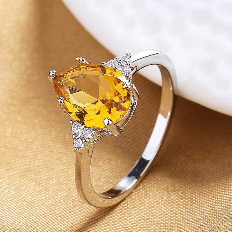 Lindon Klassisk Kobberlegering Zirkon Ring Dame Smykker Bryllupsløfte Festgave