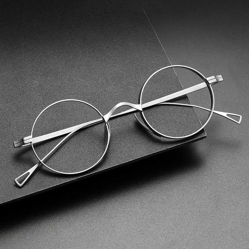 Japoński Styl Ręcznie Robione Replika Retro Okrągłe Oprawki Okularów Mężczyzna Kobieta Czysty Tytan Okulary Luksusowe Lekkie Okulary