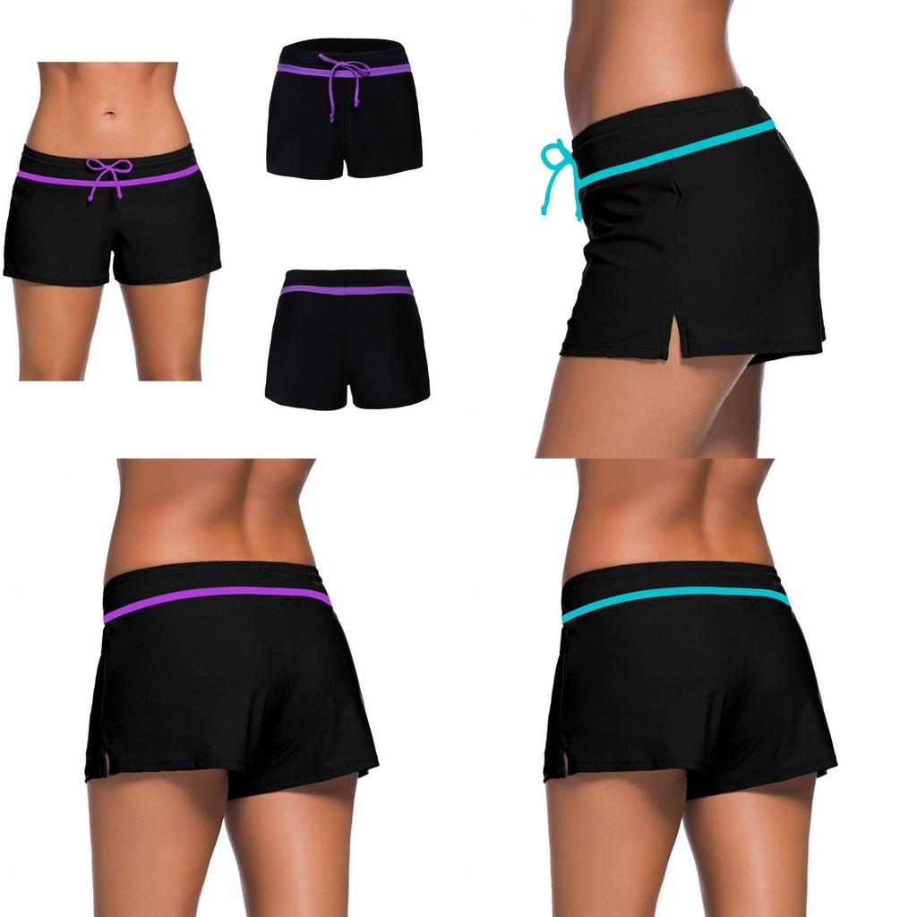 Plus Size Square Swim Shorts For Women Conservative Frenulum Design With Large Size And Good Elasticity