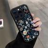 Retro Dark Floral Pattern Phone Case For iPhone 17 16 15 14 13 12 11 Pro Max 17 Air 16E X XR XS 7 8 Plus Shockproof Soft Cover
