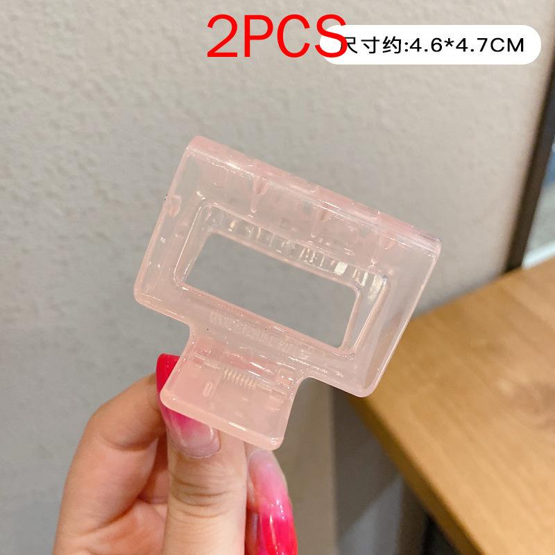 (87 Styles) 2pcs/ Set New Large Jelly Color Hair Clip Acrylic Hair Claw Shark Clamp For Women Girls Fashion Summer Updo Headwear Hair Accessories