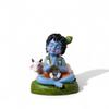 Idolo di Krishna per Bambino Statua di Bal Gopal con Statuetta di Mucca Articolo Regalo per Janmashtami & Pooja, Decorazione per la Casa, Decorazione da Tavolo