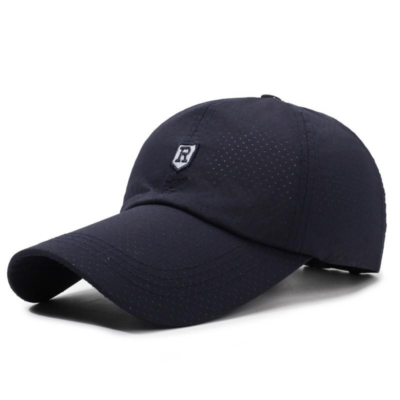 Embroidery R Letter Baseball Cap Outdoors Sun Protection Breathable Peaked Hat