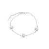 S925 Sterling Silver Snowflake Bracelet - Korean Style Light Luxury Fashion for Women