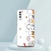 Transparent Phone Case for Samsung Galaxy A16 A14 A12 A22 A24 A42 A03S A06 A20 A30 A40 Soft TPU Cover Cute Cartoon Cat Pattern