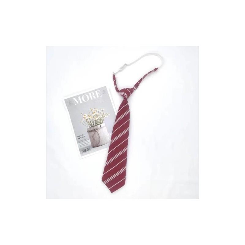 Jk Style Children Striped Tie With Cotton Material For School Uniforms