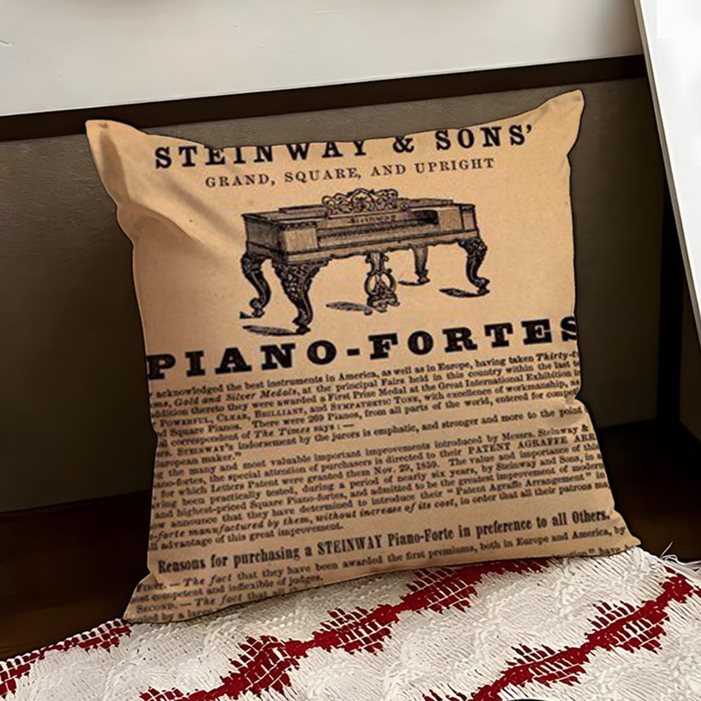 Brand SSteinway  SSons Cushion Cover Reversible Soft Durable Pillow Cover Home  Car MultiScene Use for Daily Comfort