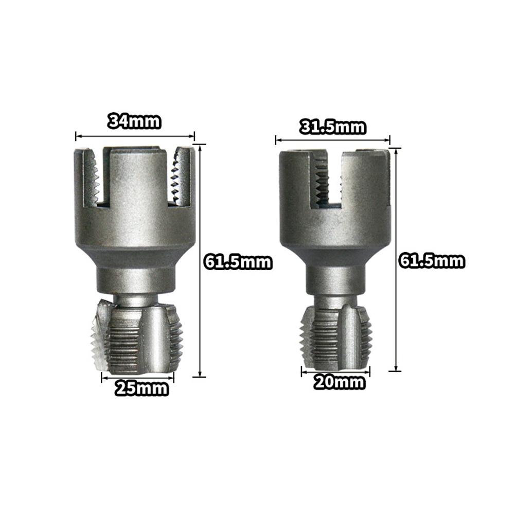 N15 N20 Pipe Thread Cutting Tool Electric Drill Compatible PVC Pipe Threader Kit 1/2'' 3/4'' Internal External Rethreading Maker