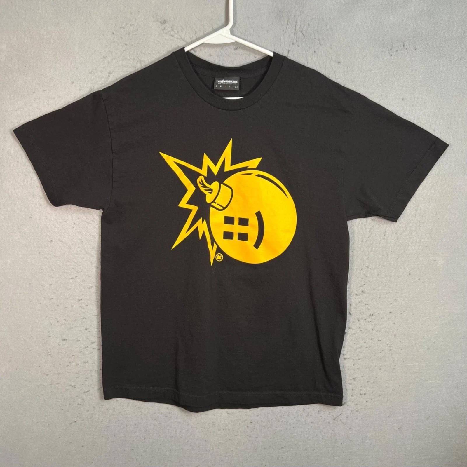 The Hundreds x Smilesss Graphic Black T-Shirt Size Large 100% Cotton L