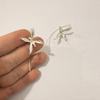Exquisite Blooming Flower Hook Earrings Simple Accessories Gold Silver Color Plant Drop Dangle Earrings